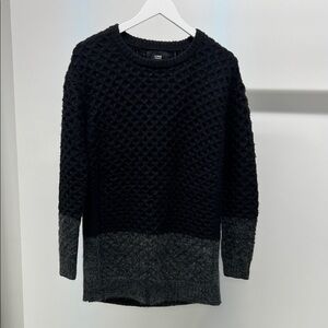 Line Black and Gray Textured Sweater